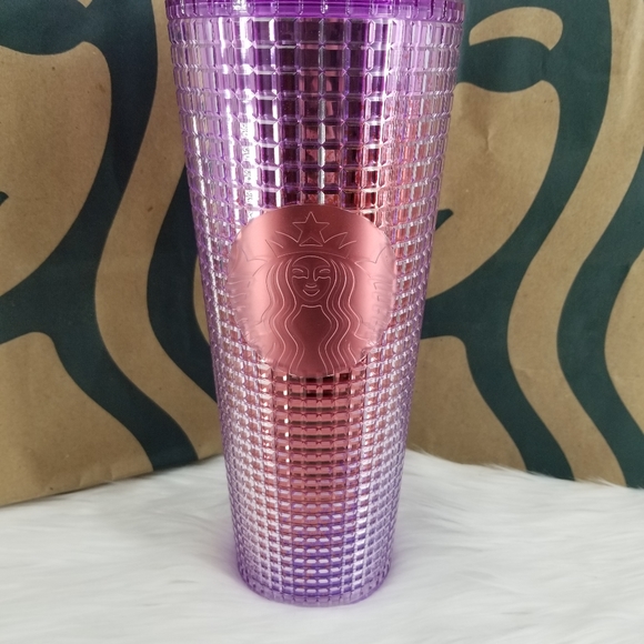 Starbucks Summer 2021 Berry Pink Purple Red Grid Venti Cold Tumbler Cup - Picture 2 of 6